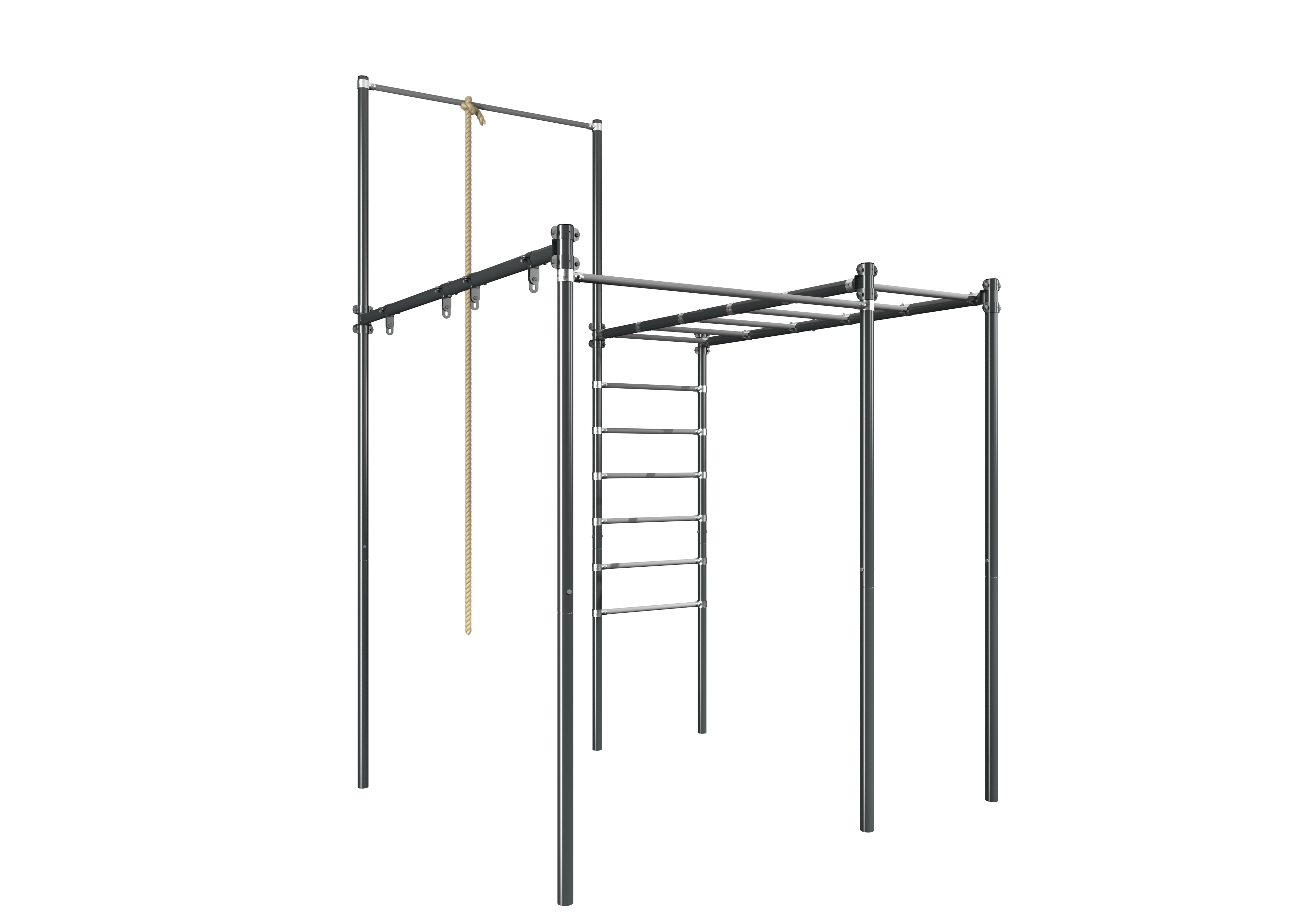 Zestaw ogrodowy, drążek, huśtawka, poręcze, drabinka , STREET workout  ZO21-60 Lina GRATIS 7