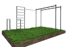 Zestaw ogrodowy drążek, poręcze, drabinka , STREET workout  ZO9-60