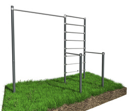 Zestaw ogrodowy drążek, poręcze, drabinka , STREET workout  ZO7-60