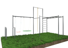 Zestaw ogrodowy, drążek, huśtawka, poręcze, drabinka , STREET workout  ZO18-60 Lina GRATIS